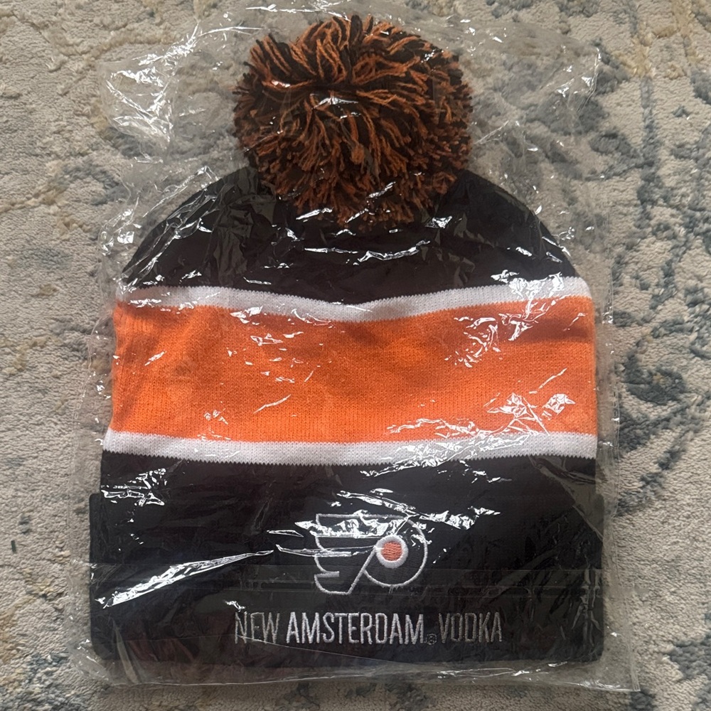 NEW Black and Orange New Am Beanie